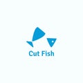 Fish Logo Cut In Two