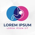 Gastric Balloon logo Stomach, obesity logo, Endoscopy Inside a Stomach weight loss surgery vector illustration Web Royalty Free Stock Photo