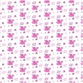 pink dinosour background pattern design