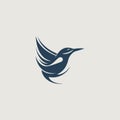 image of a simple and stylish logo that symbolically uses a bird Royalty Free Stock Photo