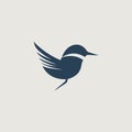 image of a simple and stylish logo that symbolically uses a bird Royalty Free Stock Photo