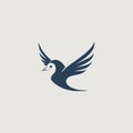 image of a simple and stylish logo that symbolically uses a bird Royalty Free Stock Photo