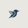 image of a simple and stylish logo that symbolically uses a bird Royalty Free Stock Photo