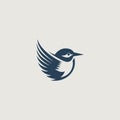 image of a simple and stylish logo that symbolically uses a bird Royalty Free Stock Photo