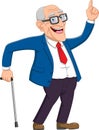 happy grandfather cartoon