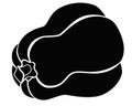 Pumpkin silhouette vegetable food - vector silhouette for logo or pictogram. Royalty Free Stock Photo