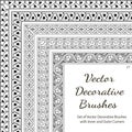 Vector Decorative Brushes with Inner and Outer Corners. Seamless Borders for Patterned Frames. Royalty Free Stock Photo