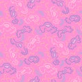 Seamless unusual colorful pattern with wave abstract elements