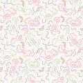 Seamless unusual colorful pattern with wave abstract elements