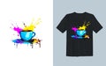 vector tshirt design colfull with illustration design