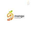 Creative mango financial chart logo vector template