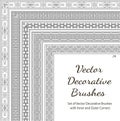 Set of Vector Decorative Color Brushes. Royalty Free Stock Photo