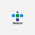 Medical Logo With Plus Sign And Circle