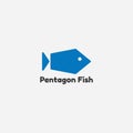 Fish Logo with A Pentagon Shape