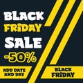 Black Friday sale poster flyer social media post design