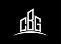 Letter CBG building vector monogram logo design template. Building Shape CBG logo. Royalty Free Stock Photo