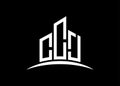 Letter CCJ building vector monogram logo design template. Building Shape CCJ logo.