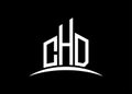 Letter CHD building vector monogram logo design template. Building Shape CHD logo.