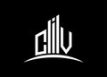 Letter CIV building vector monogram logo design template. Building Shape CIV logo.