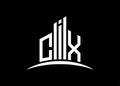 Letter CIX building vector monogram logo design template. Building Shape CIX logo. Royalty Free Stock Photo