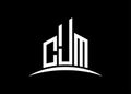 Letter CJM building vector monogram logo design template. Building Shape CJM logo.