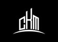 Letter CKM building vector monogram logo design template. Building Shape CKM logo. Royalty Free Stock Photo