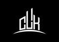 Letter CLK building vector monogram logo design template. Building Shape CLK logo.