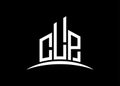 Letter CLP building vector monogram logo design template. Building Shape CLP logo. Royalty Free Stock Photo