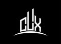 Letter CLX building vector monogram logo design template. Building Shape CLX logo.