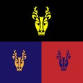 antlered deer head logo