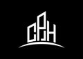 Letter CPH building vector monogram logo design template. Building Shape CPH logo. Royalty Free Stock Photo