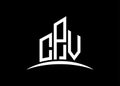 Letter CPV building vector monogram logo design template. Building Shape CPV logo. Royalty Free Stock Photo