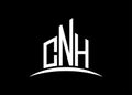 Letter CNH building vector monogram logo design template. Building Shape CNH logo. Royalty Free Stock Photo