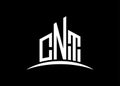 Letter CNT building vector monogram logo design template. Building Shape CNT logo. Royalty Free Stock Photo
