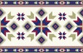 ethnic tribal traditional colorful aztec flower pattern