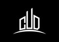 Letter CUD building vector monogram logo design template. Building Shape CUD logo.