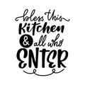Kitchen poster. Kitchen wall decor, sign, quote. Poster for kitchen design Royalty Free Stock Photo