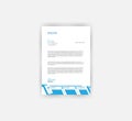 Corporate Letterhead Design with blue Color Variation