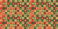 Modern geometric christmas mosaic seamless pattern