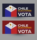 Vota Elecciones Chile, Vote Chilean Elections spanish text design. Royalty Free Stock Photo