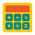 Calculator Calculation Calculating Math Accounting Count Vector Flat Icon suitable for business or investment or office purpose.