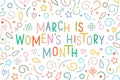 March is Women\'s History Month festive card.