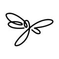 Dragonfly Line Art Doodle Illustration