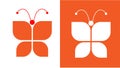 Butterfly Iconic logo - Orange Butterfly Logo - Web Graphics & Logo designs