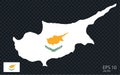 Vector map of Cyprus. Vector design isolated on grey background.Web Royalty Free Stock Photo