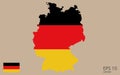 Vector map of Germany. Vector design isolated on grey background.Web Royalty Free Stock Photo