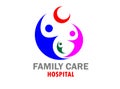 Colorful logo for family health and happiness Royalty Free Stock Photo