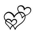 Heart Doodle Cartoon Element