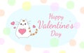 Happy valentine\'s day. Kawaii kitten