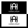 HA initial letter logo. Alphabet H and A pattern design monogram